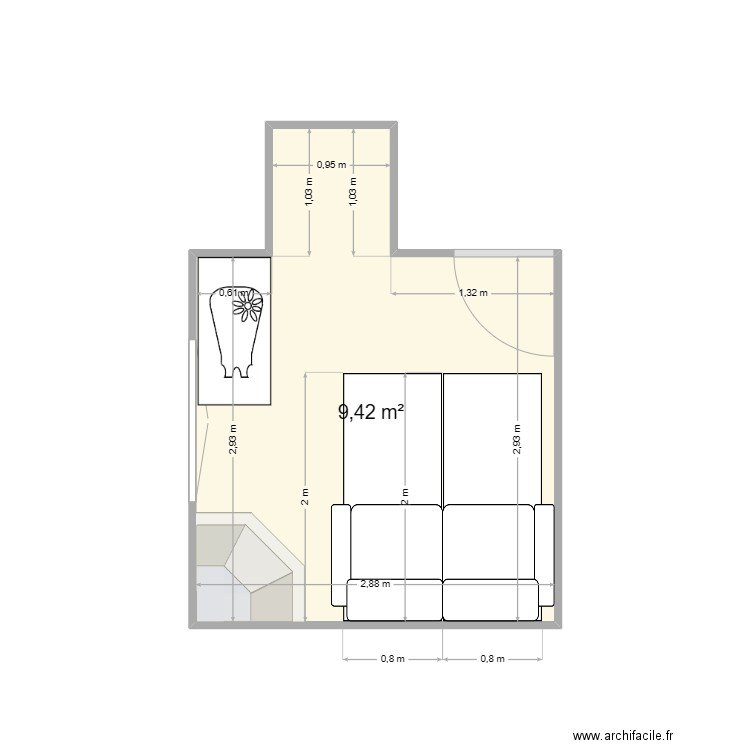 Bureau. Plan de 0 pièce et 0 m2