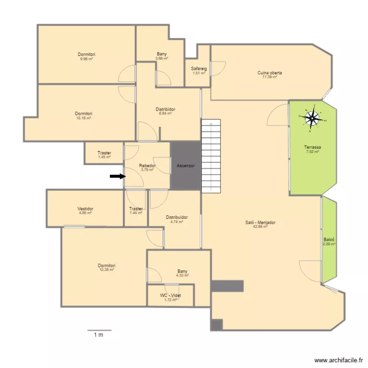 AV COPRINCEP FRANCES N 11 PLANTA 11 EDIF TULL ESCALDES. Plan de AV COPRINCEP FRANCES N 11 PLANTA 11 EDIF TULL ESCALDES. Plan de