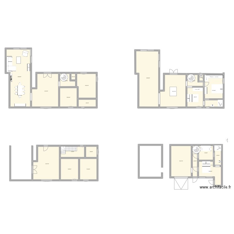 maison montaigu. Plan de 23 pièces et 292 m2