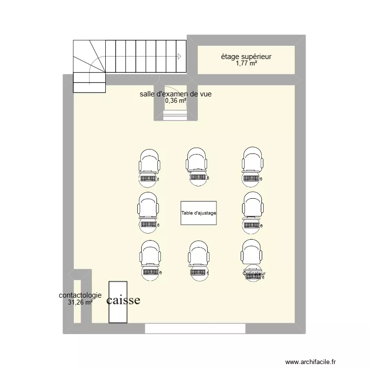 magasin. Plan de 
