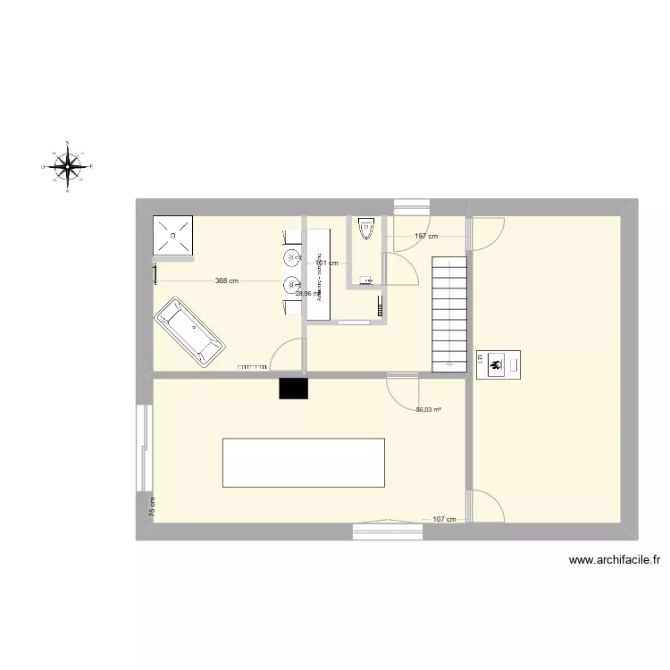 Maison. Plan de 