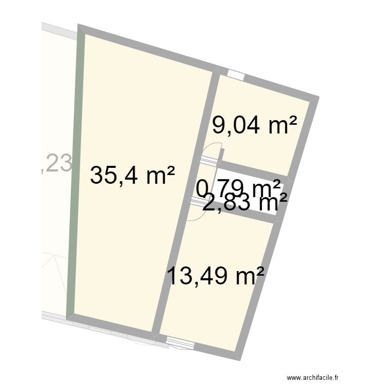 Maison Pémigné AVANT. Plan de 8 pièces et 124 m2