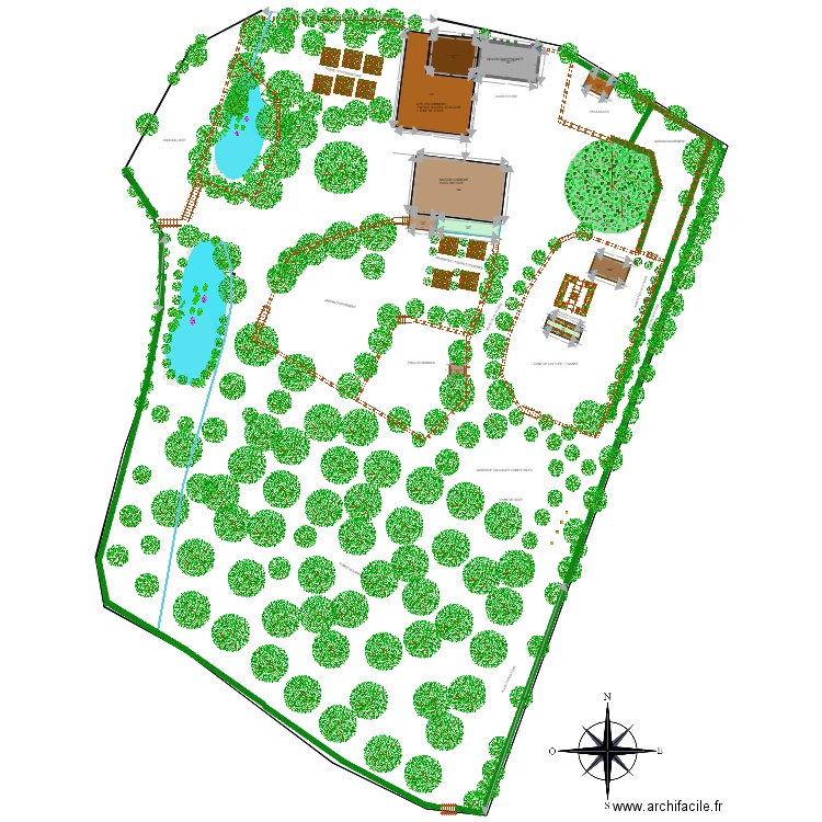 plan de situation futur COMPLET. Plan de 10 pièces et 474 m2