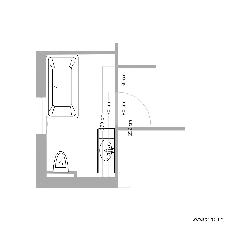 salle de bain. Plan de 0 pièce et 0 m2