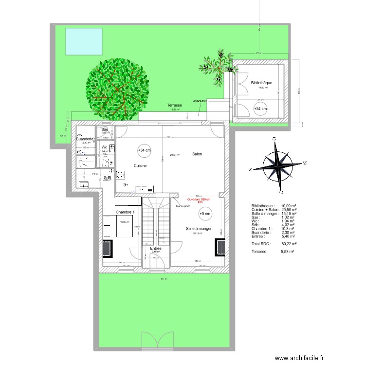 doumerc 2 gros oeuvre v3. Plan de 10 pièces et 335 m2