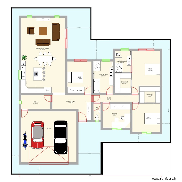 Plan Perso II 156 m2. Plan de 0 pièce et 0 m2