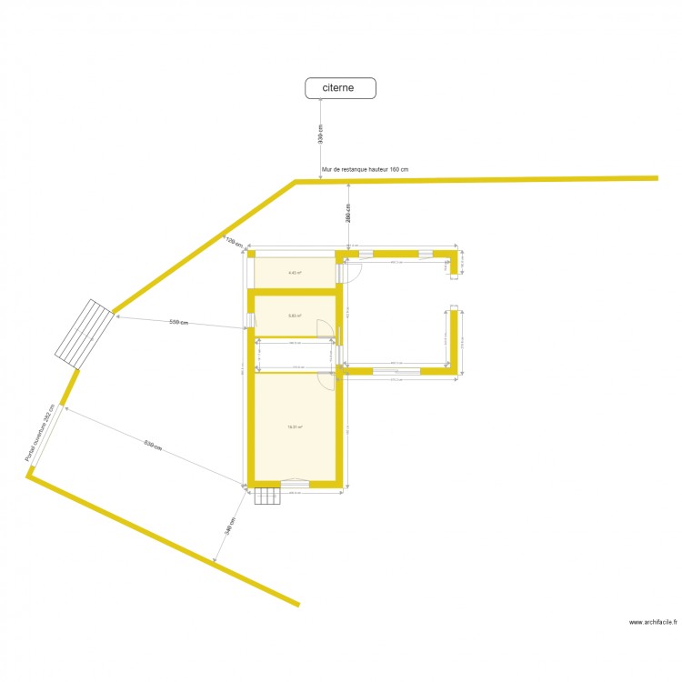 citerne. Plan de 0 pièce et 0 m2