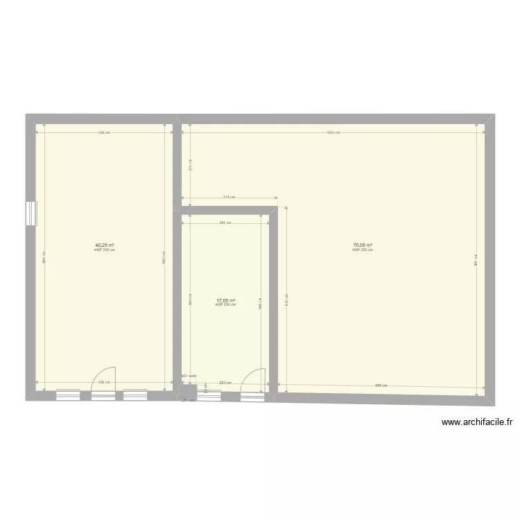 Plan r&eacute;el rdch. Plan de 