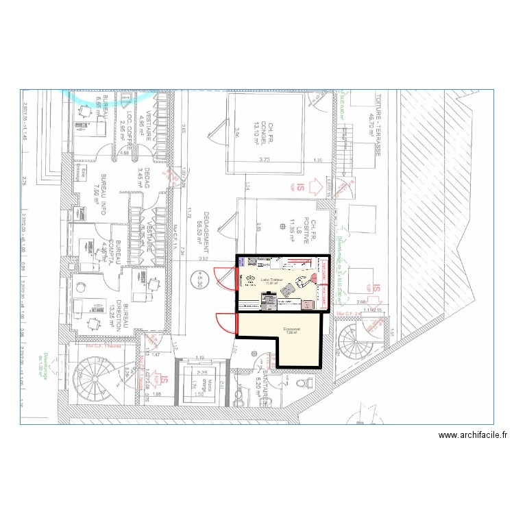 LYON VENDOME V1. Plan de 2 pièces et 20 m2