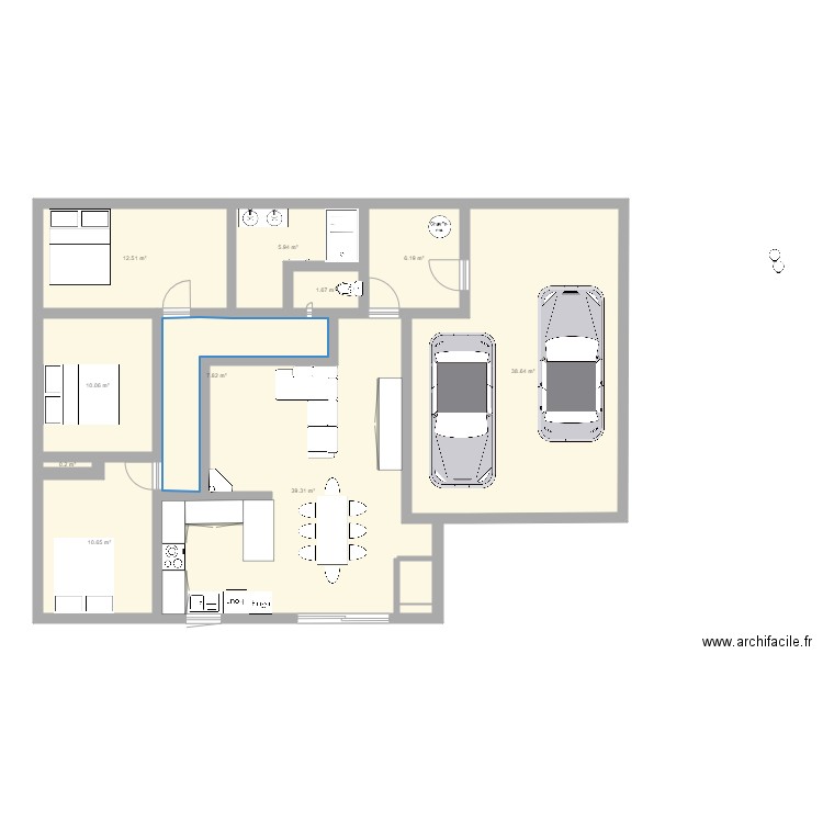 test maison 95ménum2. Plan de 0 pièce et 0 m2