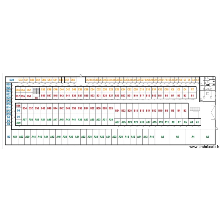 Box Georges Dufaud. Plan de 0 pièce et 0 m2
