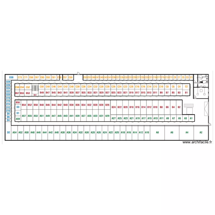 Box Georges Dufaud. Plan de 