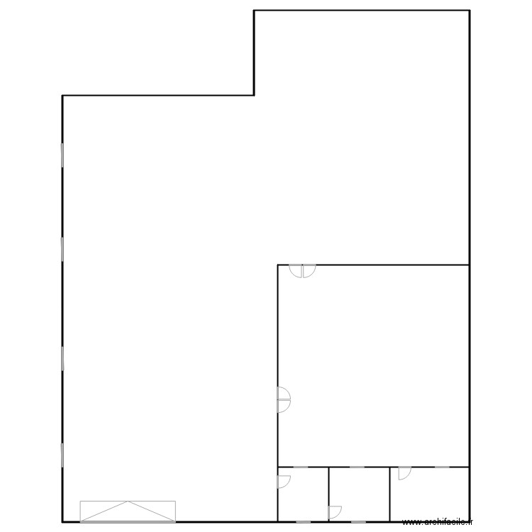 Hangar RDC. Plan de 0 pièce et 0 m2