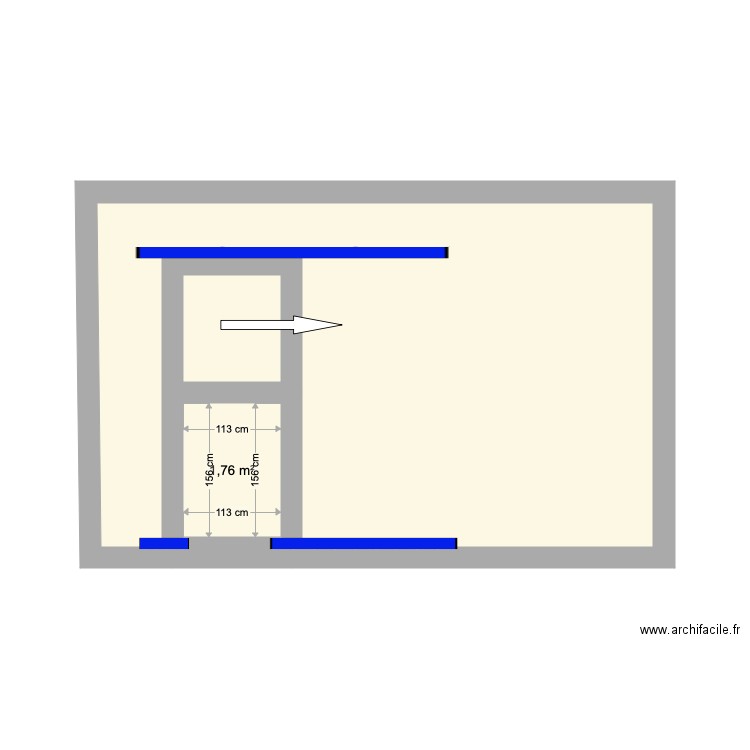 porte coulissante. Plan de 0 pièce et 0 m2