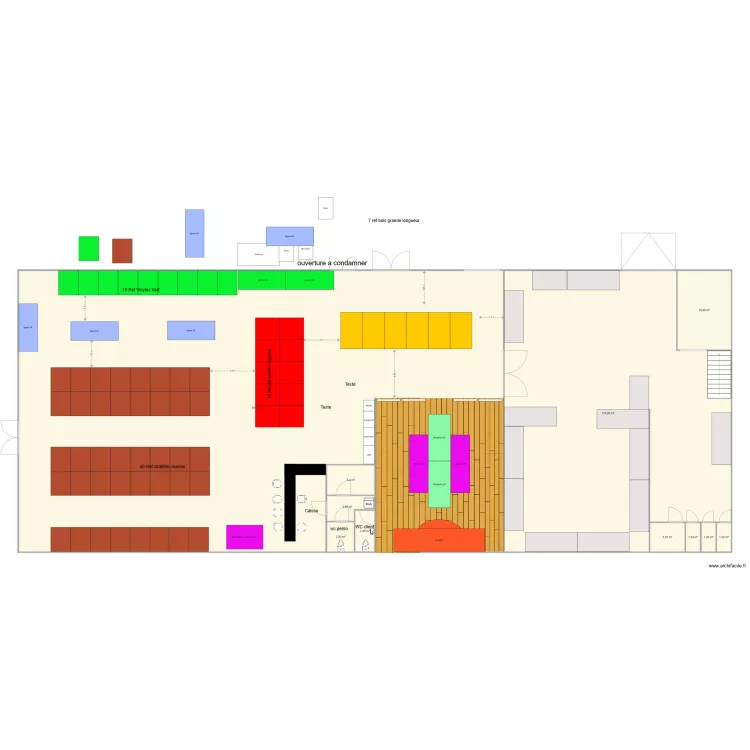 Montpellier projet caisse fond gauche. Plan de 