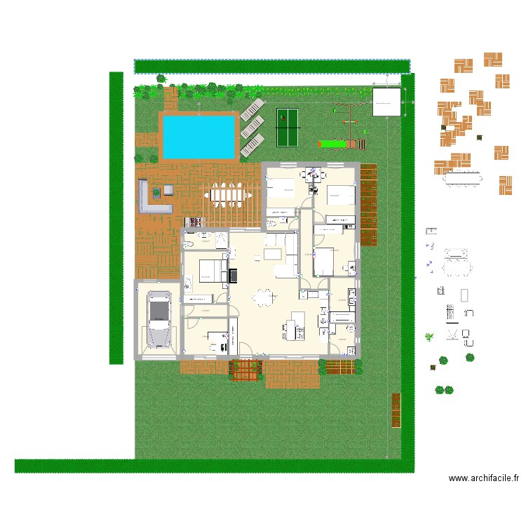 maison officielle 2. Plan de 13 pièces et 143 m2