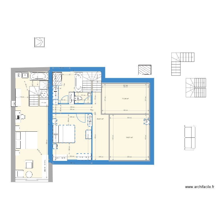Avel 2307 1er etage B . Plan de 0 pièce et 0 m2