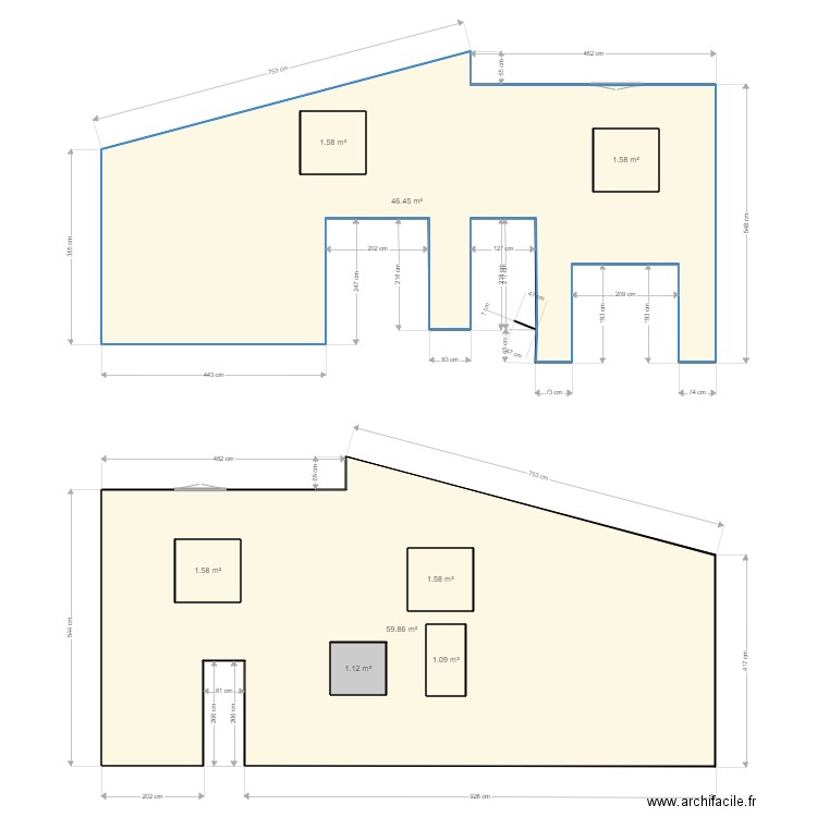 gourlay. Plan de 8 pièces et 118 m2