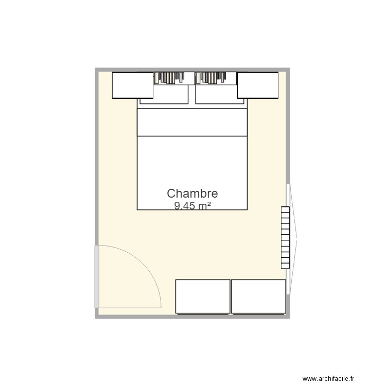 Chambre parentale. Plan de 0 pièce et 0 m2