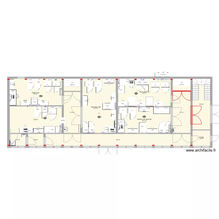 Batiment RD . Plan de 