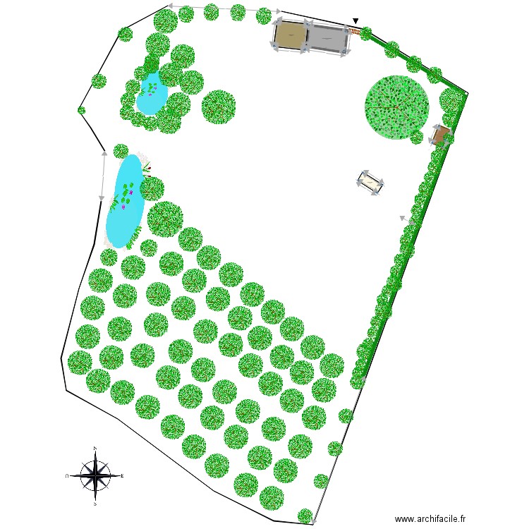 plan de situation serre et portail. Plan de 0 pièce et 0 m2