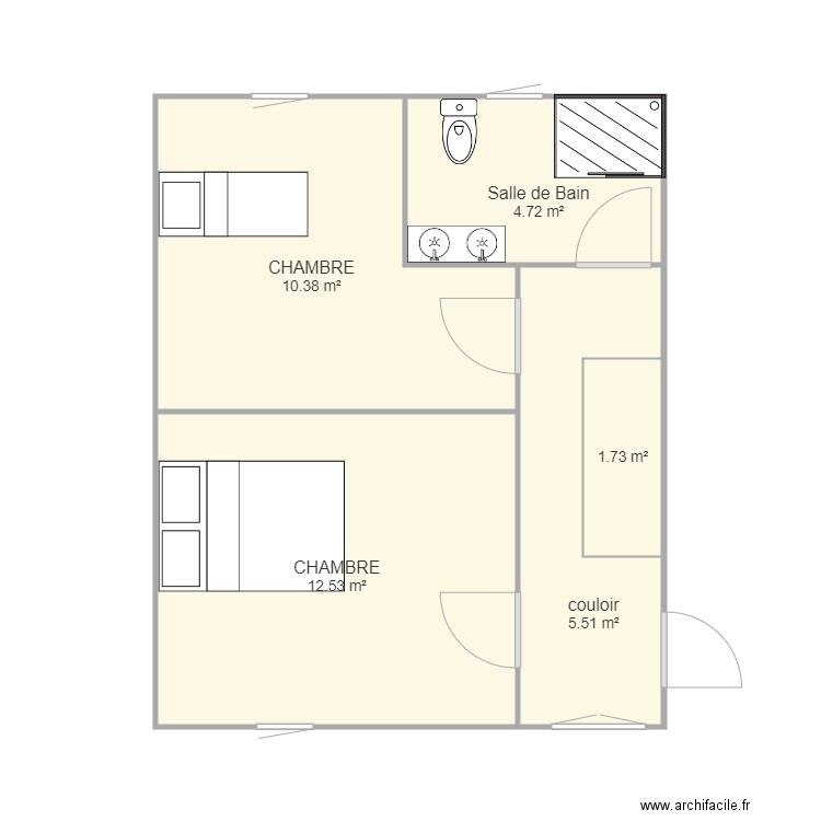 etage. Plan de 0 pièce et 0 m2