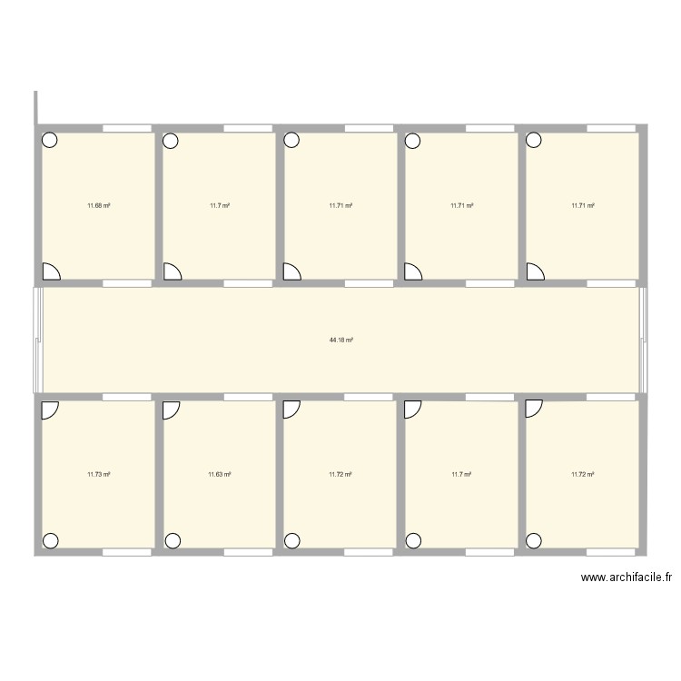 Barns 10 boxes. Plan de 0 pièce et 0 m2