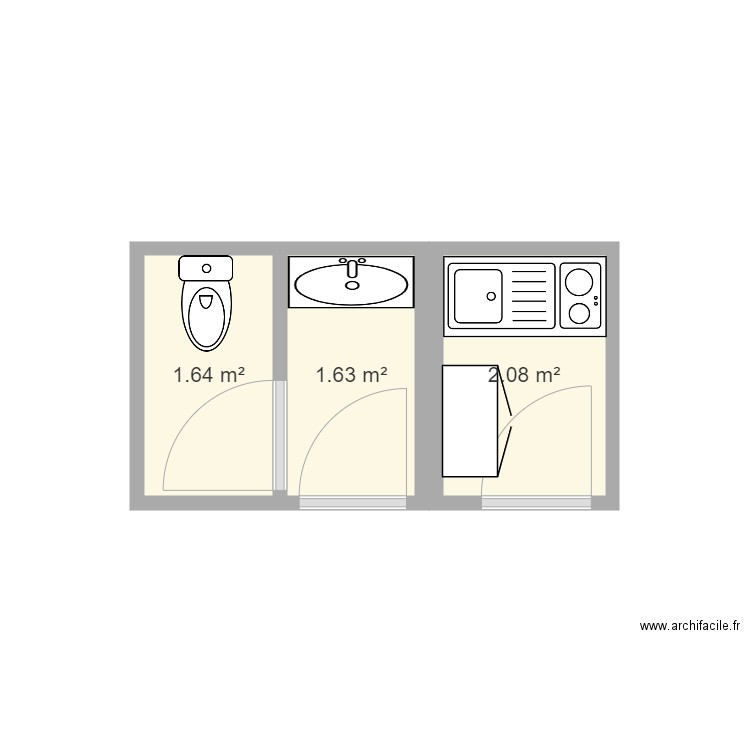 wc initial. Plan de 0 pièce et 0 m2