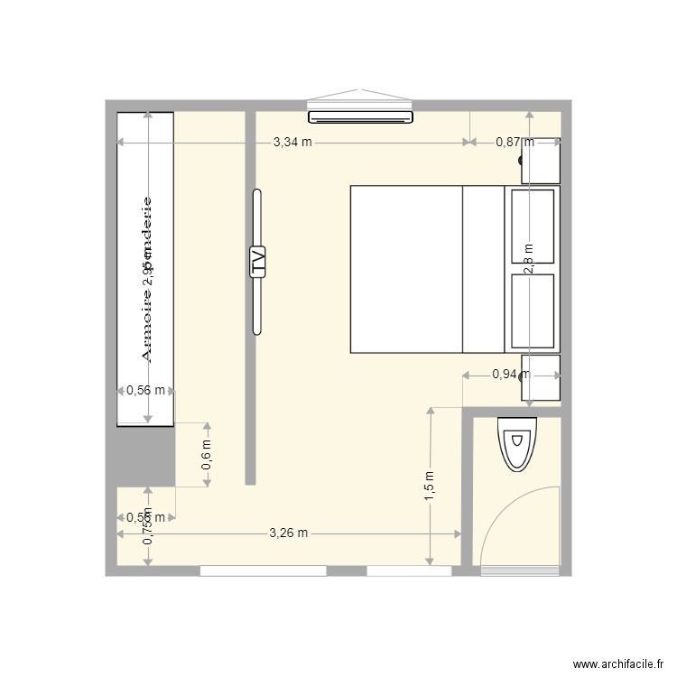 Mylena chambre. Plan de 0 pièce et 0 m2