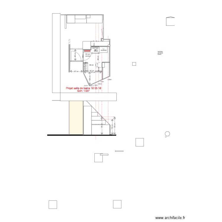 salle de bains 16 05 18. Plan de 0 pièce et 0 m2