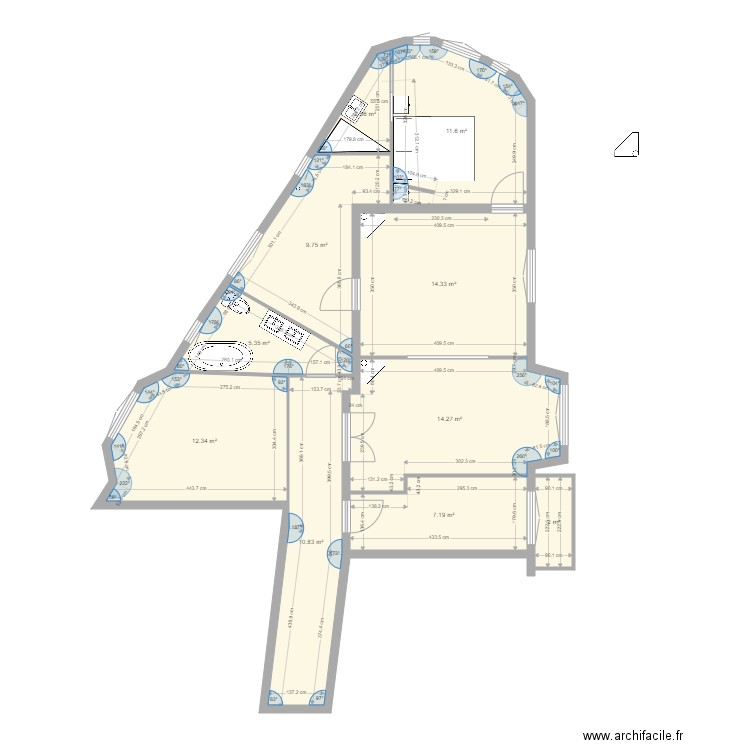 tolbiac 13eme actuel corrigé avec nouvelle idée jp. Plan de 0 pièce et 0 m2