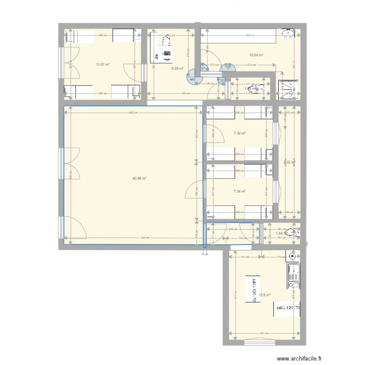 bureau begles3. Plan de 0 pièce et 0 m2