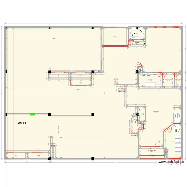 nouvelle implantation vide 04/01/2023. Plan de 