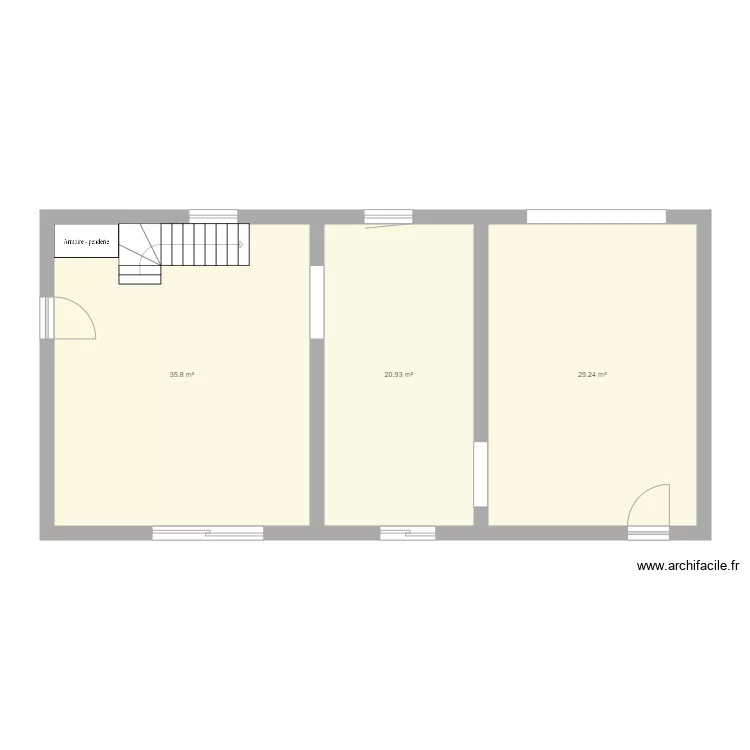 plain pied St Savinien pr&eacute;cis. Plan de 
