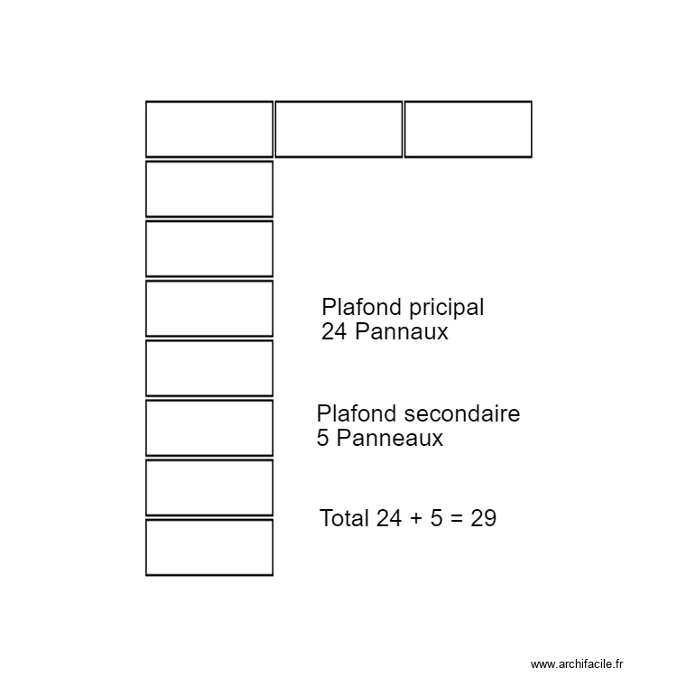 Plafond cave . Plan de 