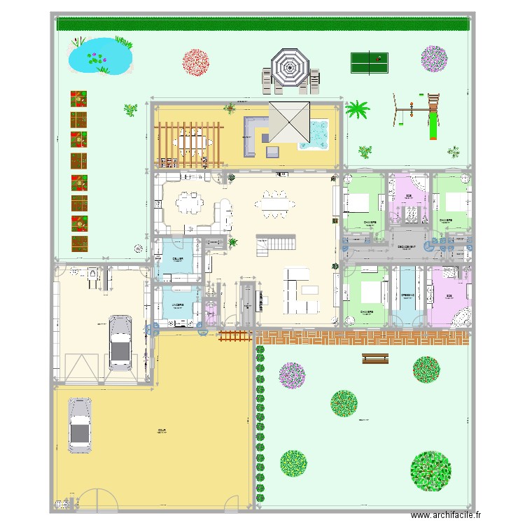 PLAN AC 18. Plan de 21 pièces et 1042 m2