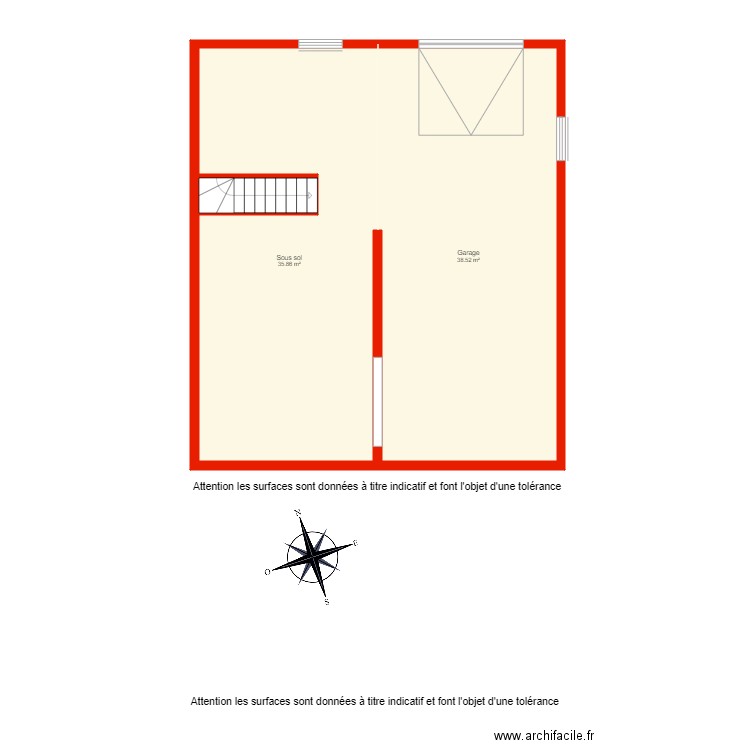 BI 4196 sous sol non côté. Plan de 0 pièce et 0 m2