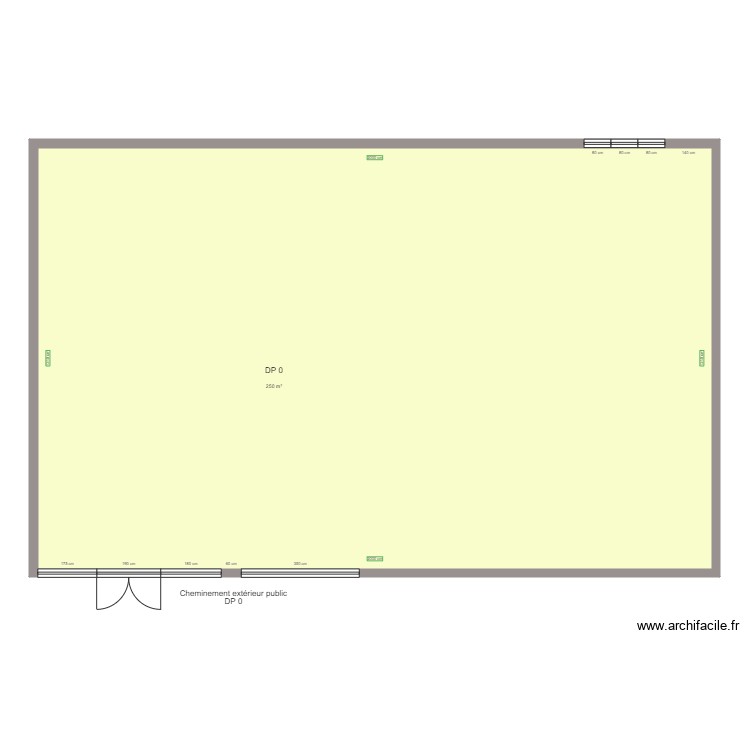 LOCAL DES SAVEURS AVANT TRAVAUX. Plan de 0 pièce et 0 m2