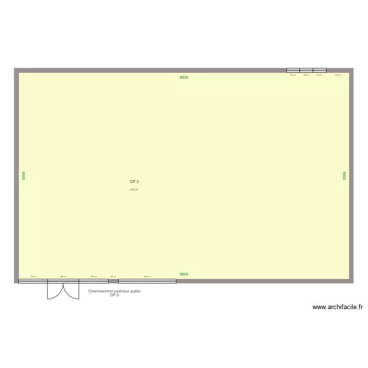 LOCAL DES SAVEURS AVANT TRAVAUX. Plan de 
