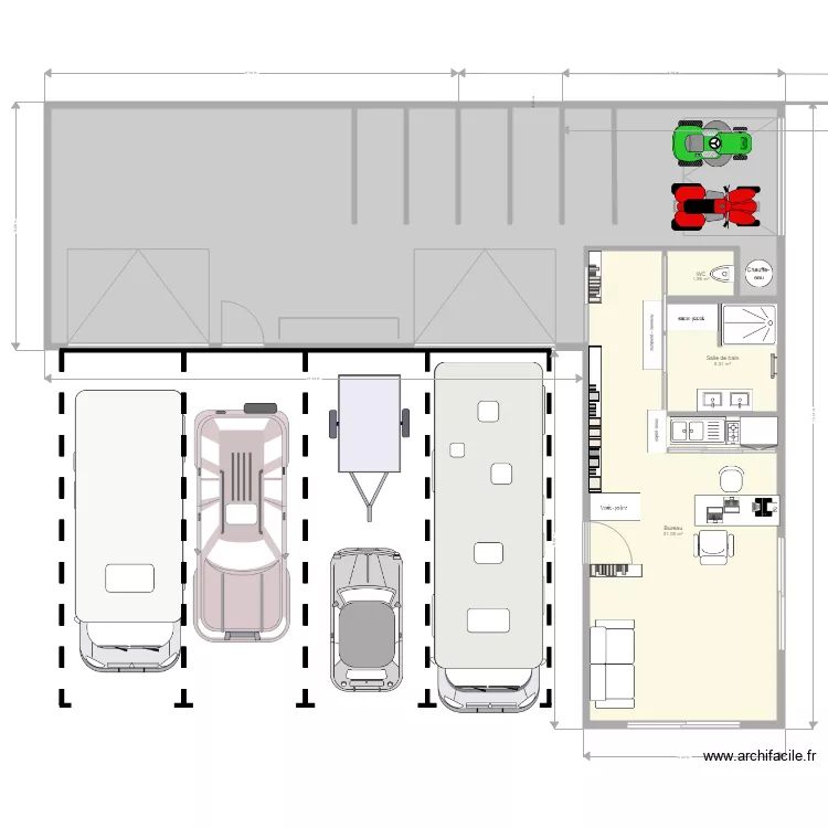 Entrep&ocirc;t entreprise  bureau. Plan de 