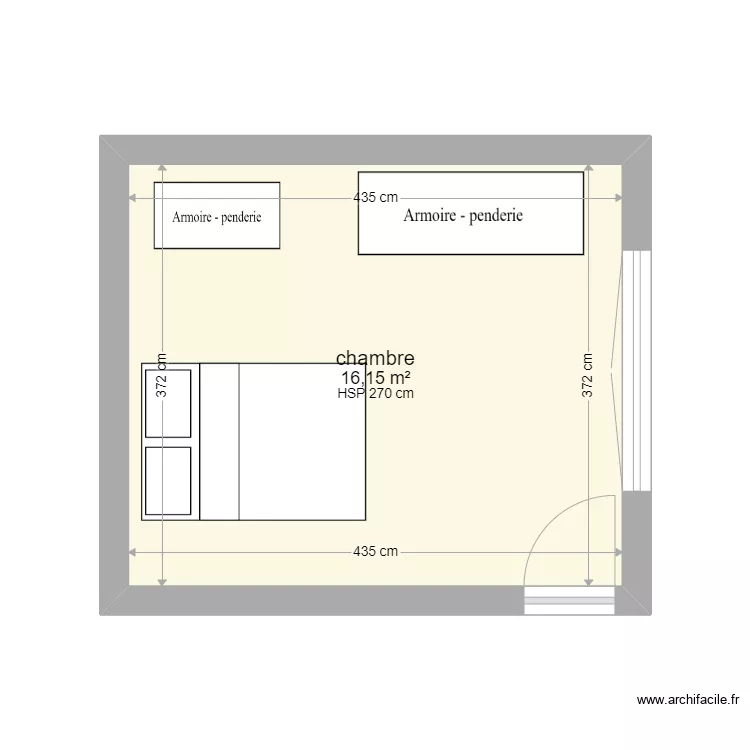 chambre2. Plan de 