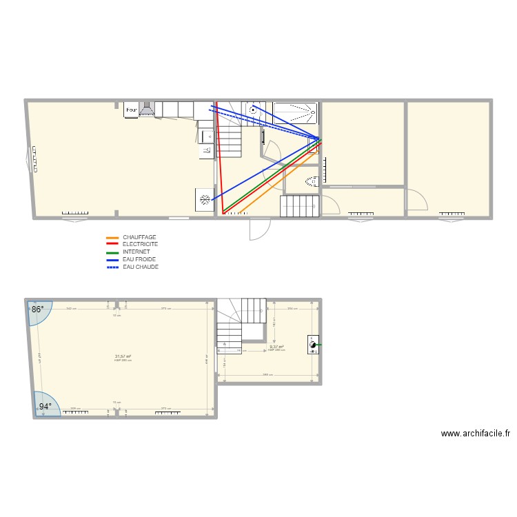 BRETON Passage ELEC. Plan de 9 pièces et 118 m2