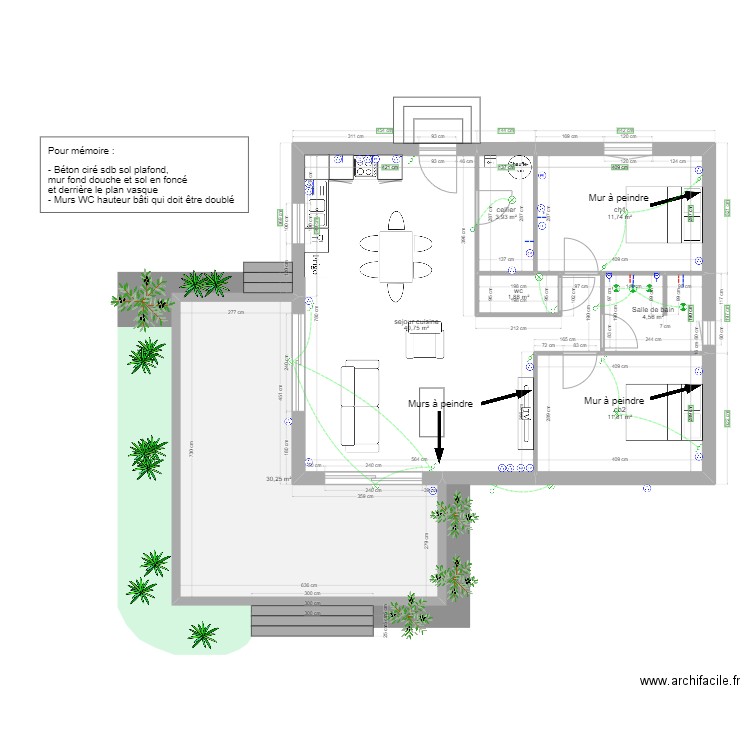 plan laurent ghiso peintre. Plan de 7 pièces et 105 m2