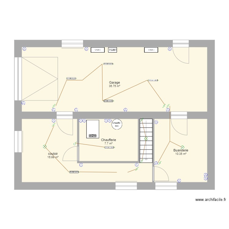 DSFA Sous sol v1. Plan de 0 pièce et 0 m2