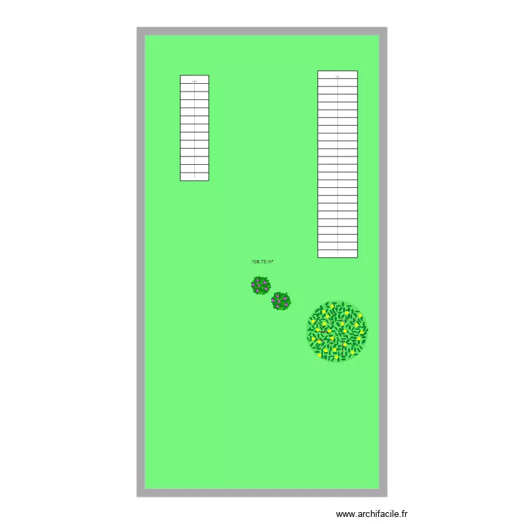 jardin louise. Plan de 