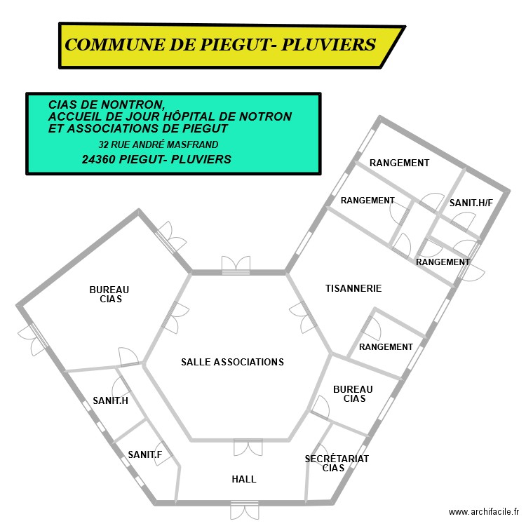 PIEGUT 2. Plan de 15 pièces et 362 m2