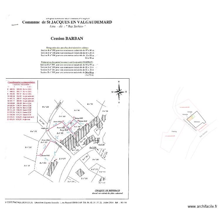 Plan de situation. Plan de 0 pièce et 0 m2