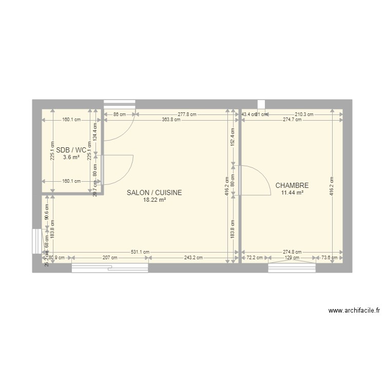 Plan de Studio ELEC. Plan de 0 pièce et 0 m2