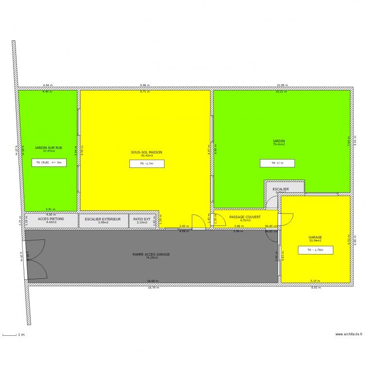 PLAN MASSE ETAT FUTUR. Plan de 0 pièce et 0 m2