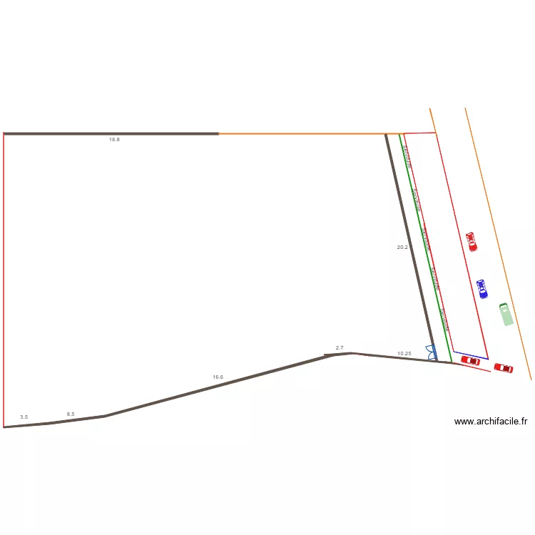cloture &agrave; construire. Plan de 